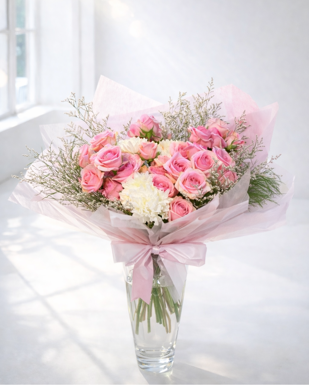 Blush roses bouquet