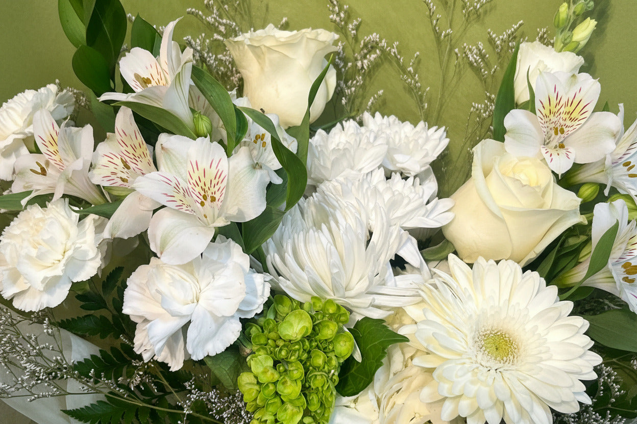 White and green