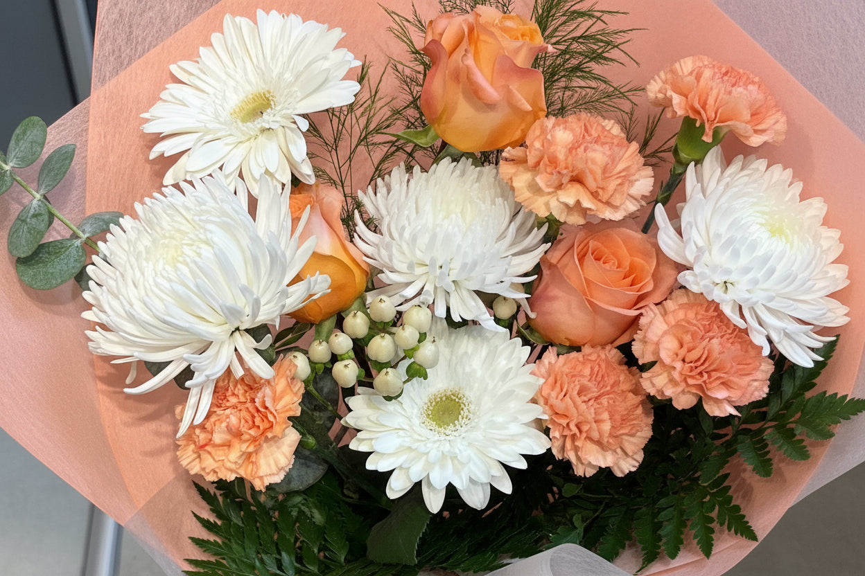 Apricot color bouquet