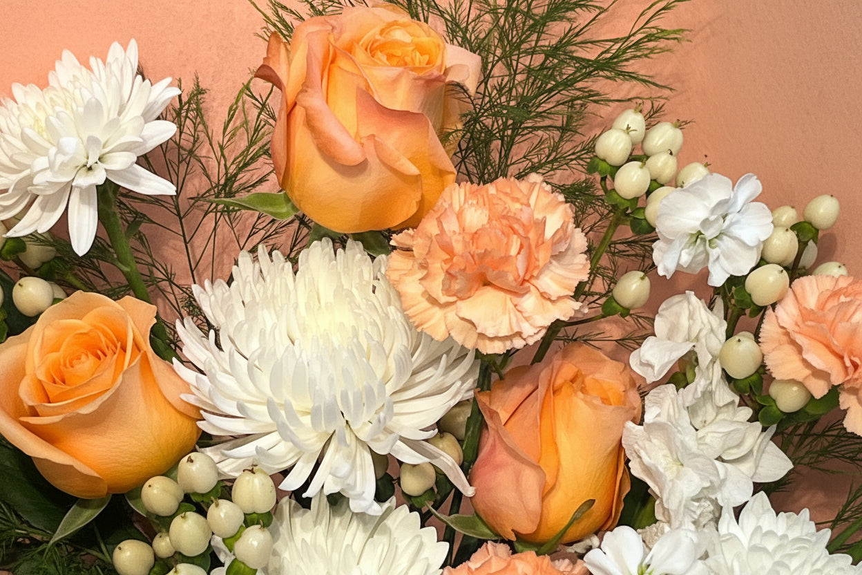 Apricot color bouquet
